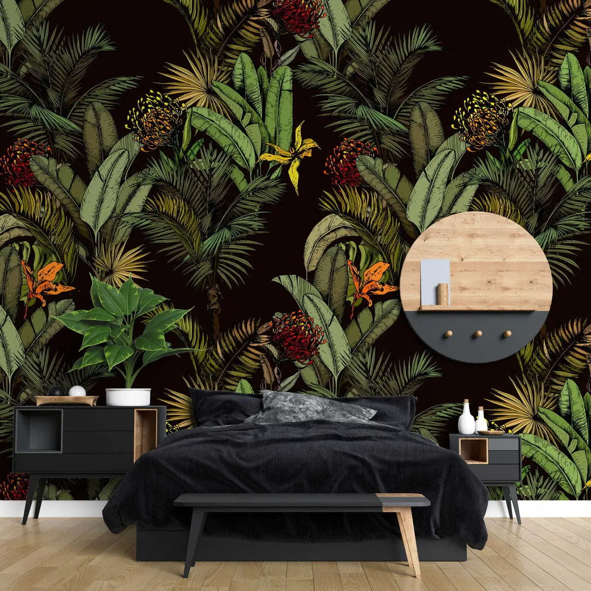 murales de pared Follaje verde selva u79699
