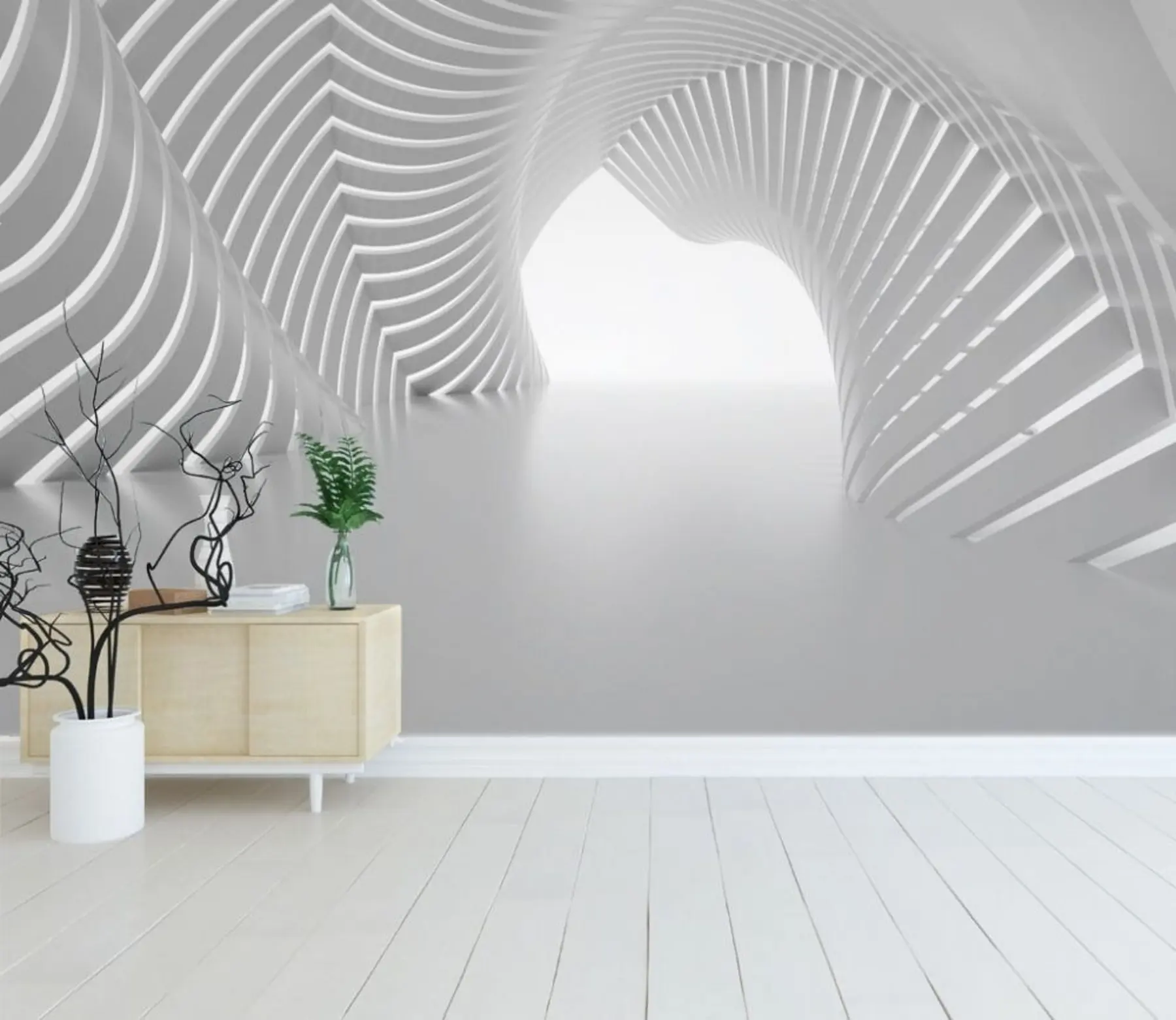 murales de pared Túnel blanco u02035