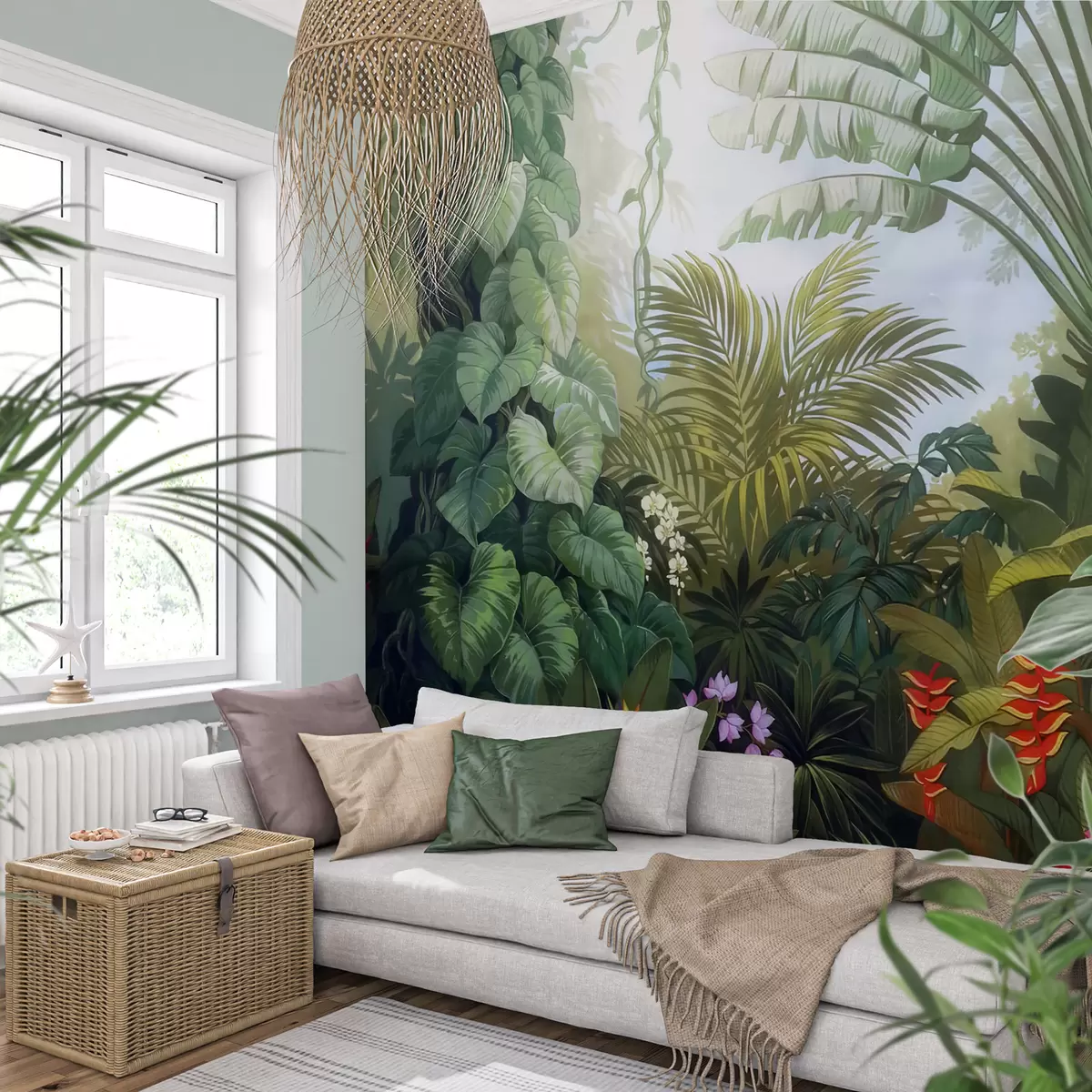 murales de pared Bosque tropical brillante u02708