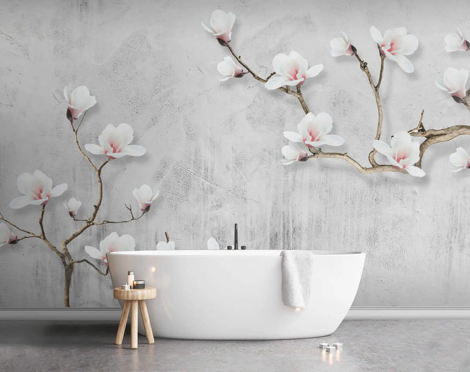 murales de pared Magnolia floreciente u04201