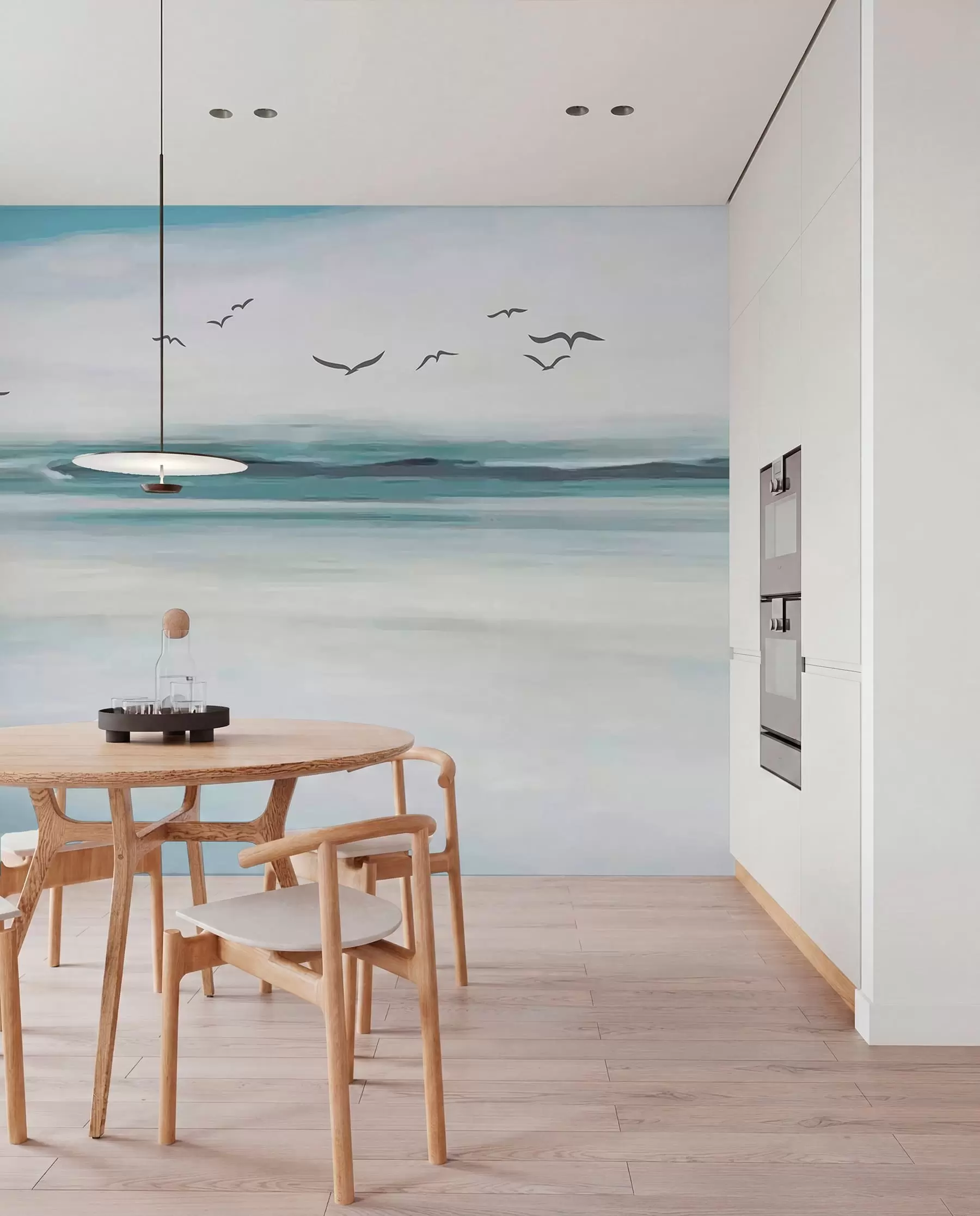 murales de pared Gaviotas sobre el mar u05695