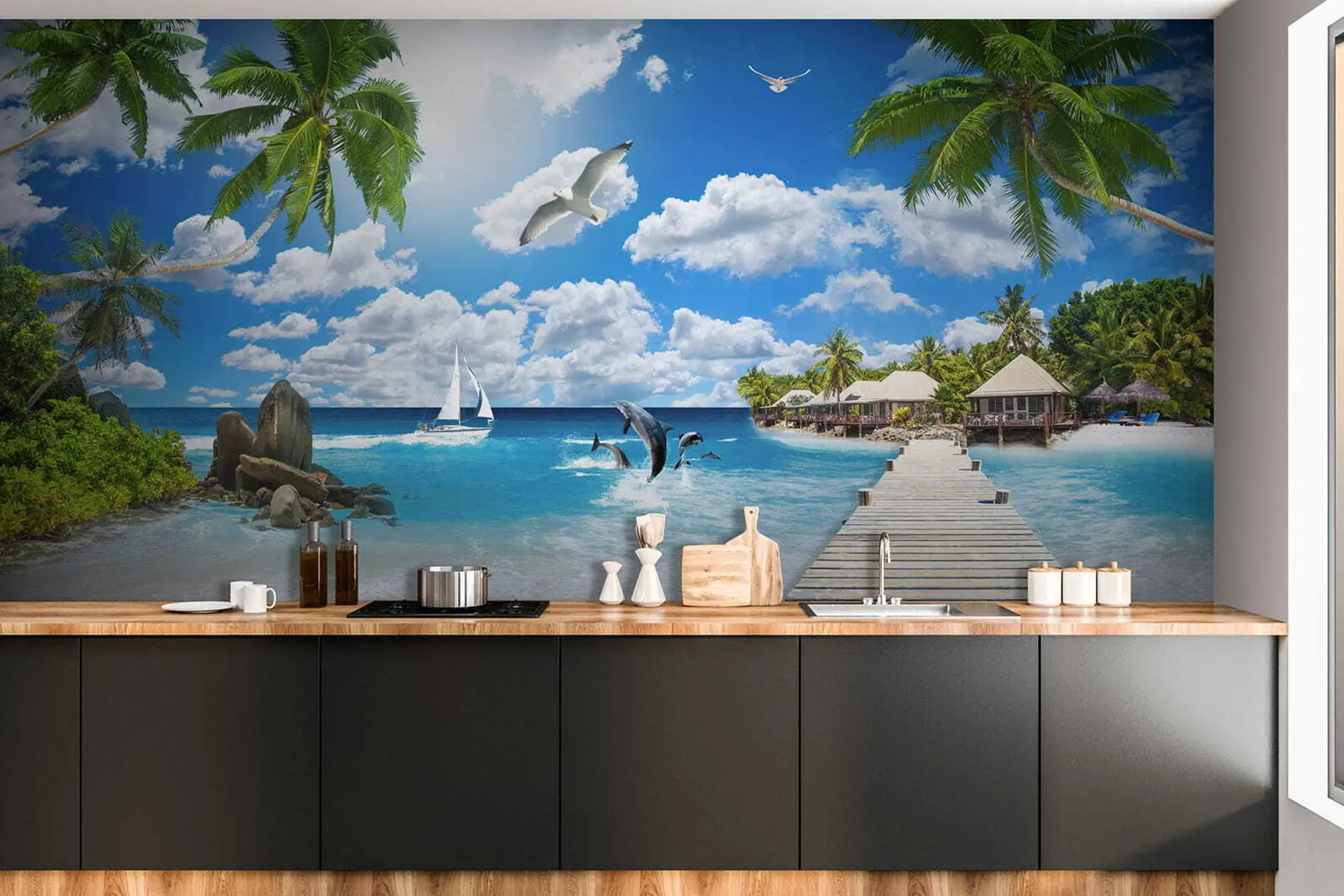 murales de pared Isla del Paraiso u06969