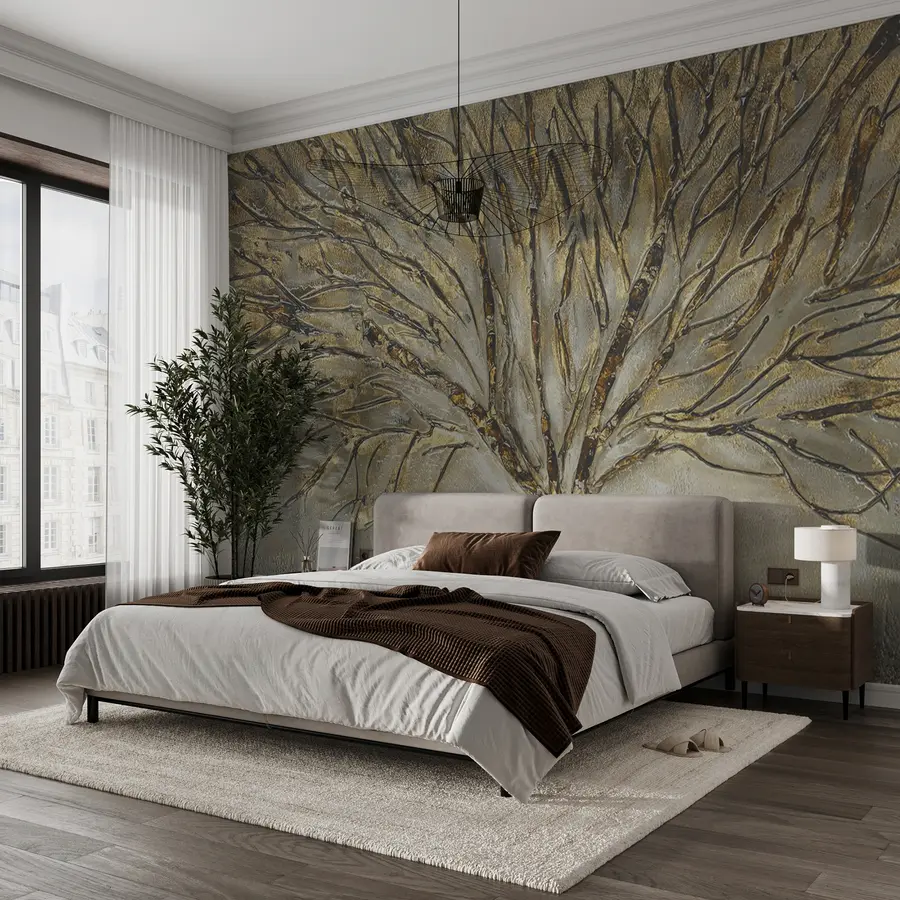 murales de pared Árbol en expansión en tonos marrones u07184