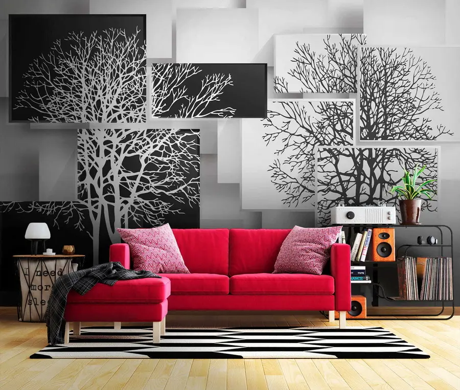 murales de pared árbol yin yan u09369