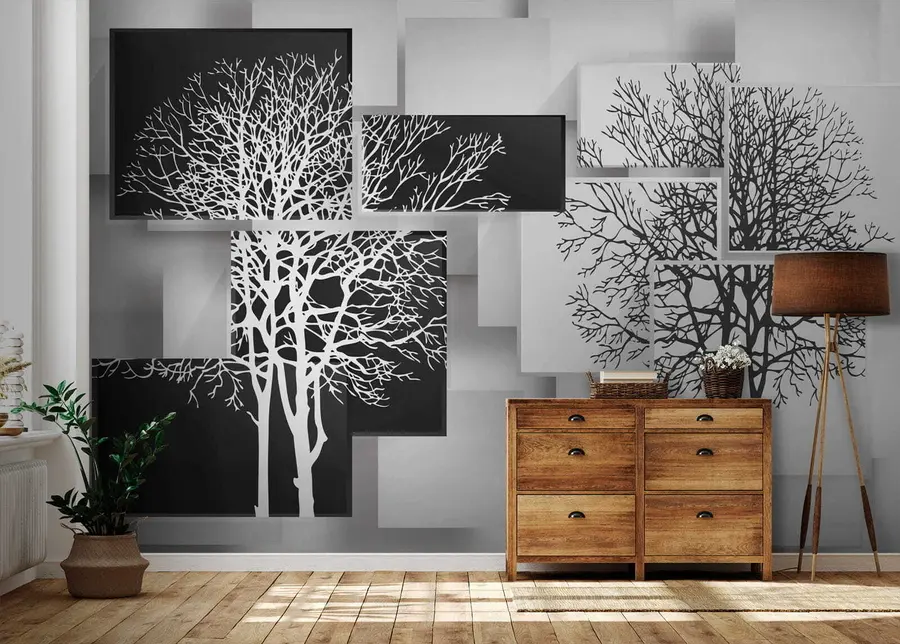 murales de pared árbol yin yan u09369
