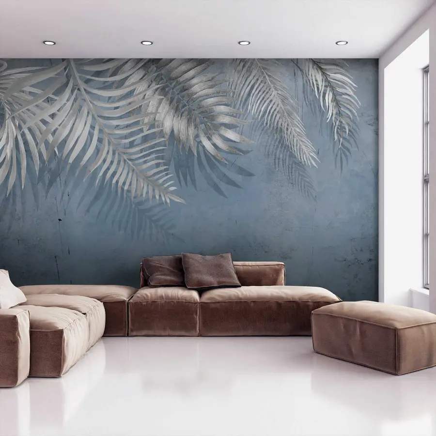 murales de pared Pared vintage con hojas u18312