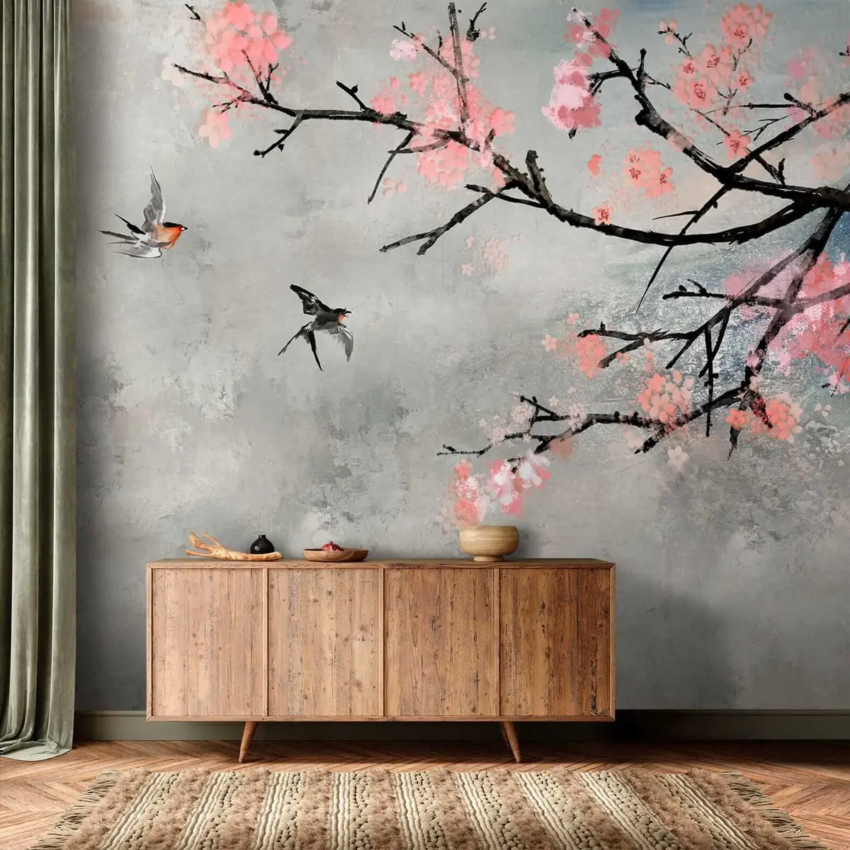 murales de pared Rama floreciente u21853