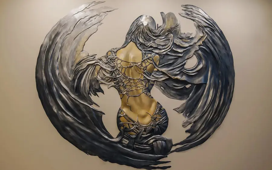 murales de pared Espalda alada de un ángel caído u24303