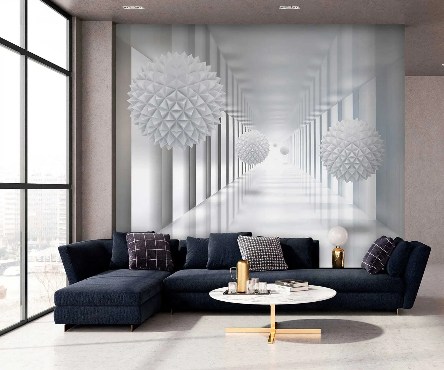 murales de pared Bolas en el tunel u24571