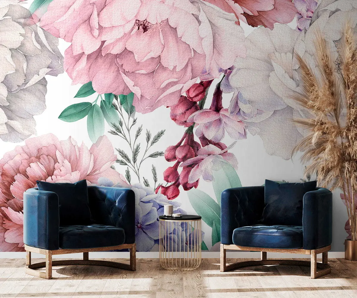 murales de pared Flores delicadas u27236