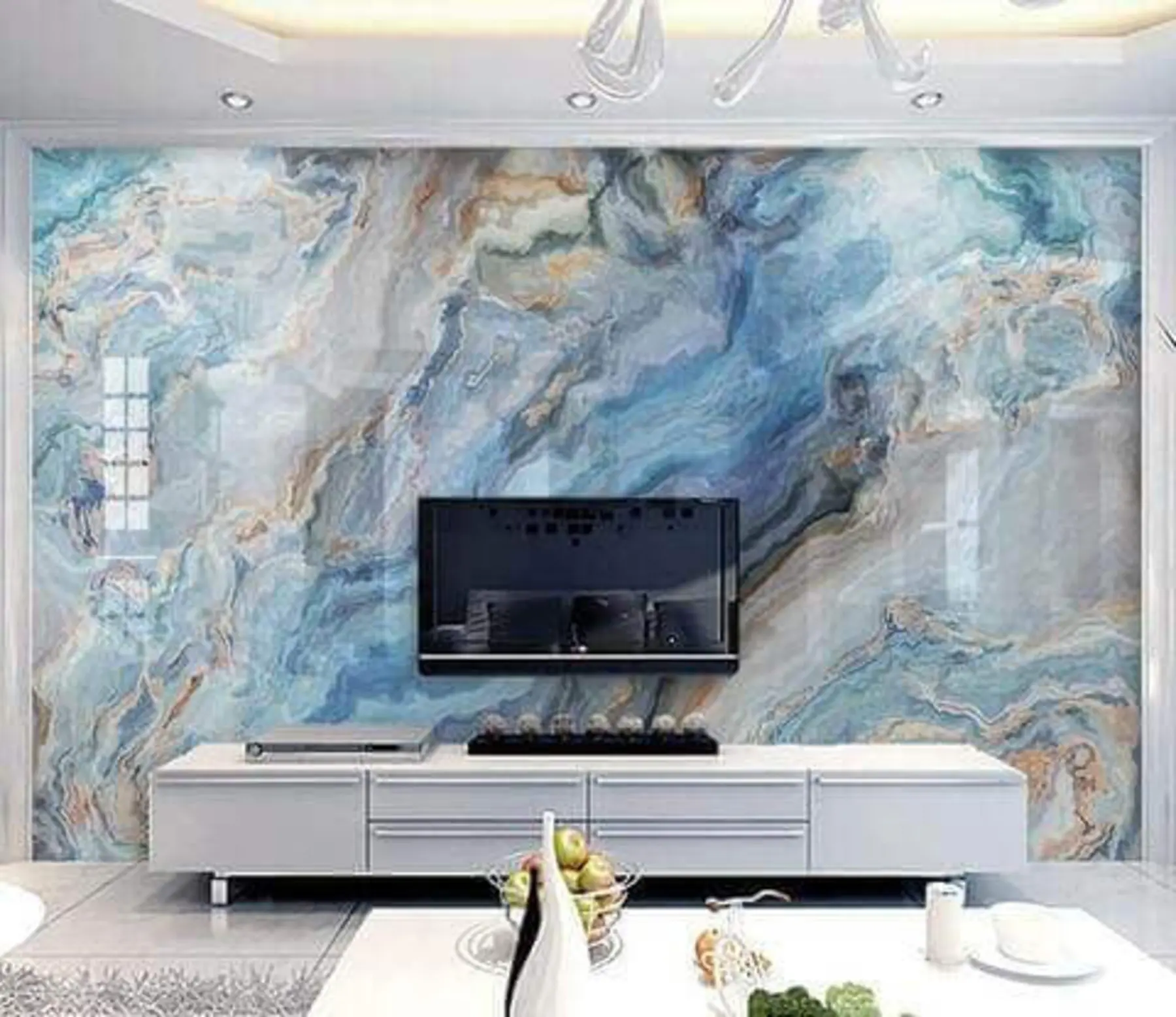 murales de pared Mármol azul u28985