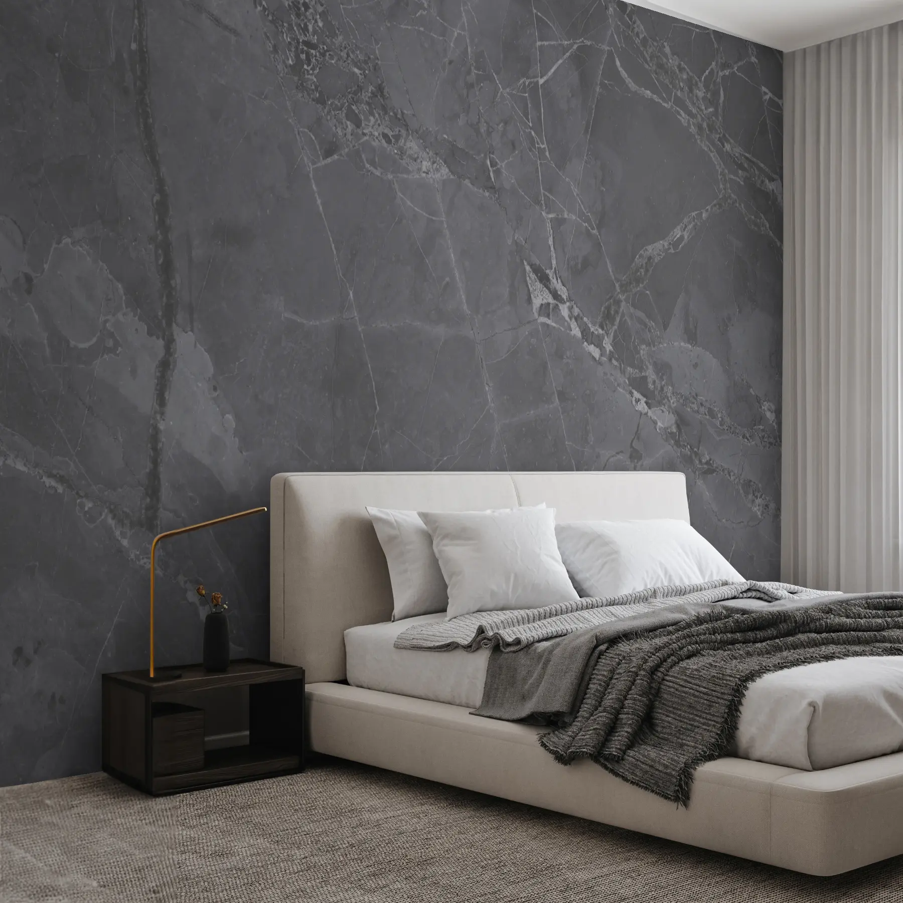 murales de pared Mármol gris oscuro u29912