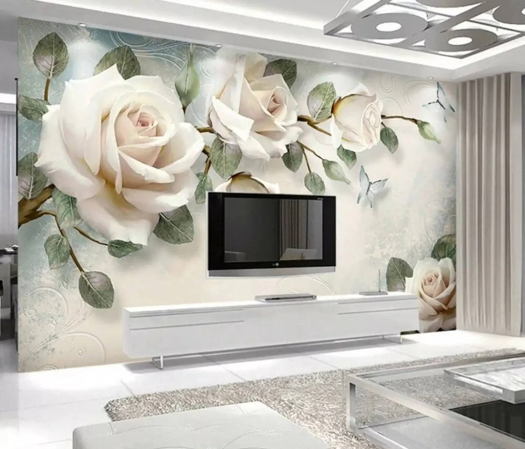 murales de pared Rosas crema u31353