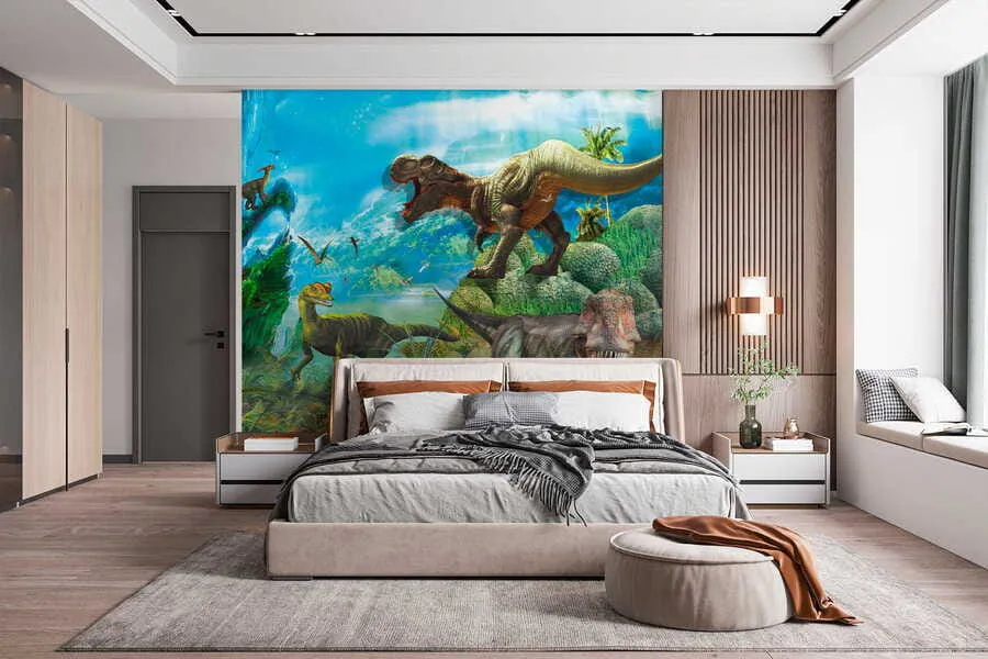 murales de pared Dinosaurios en la selva u35232
