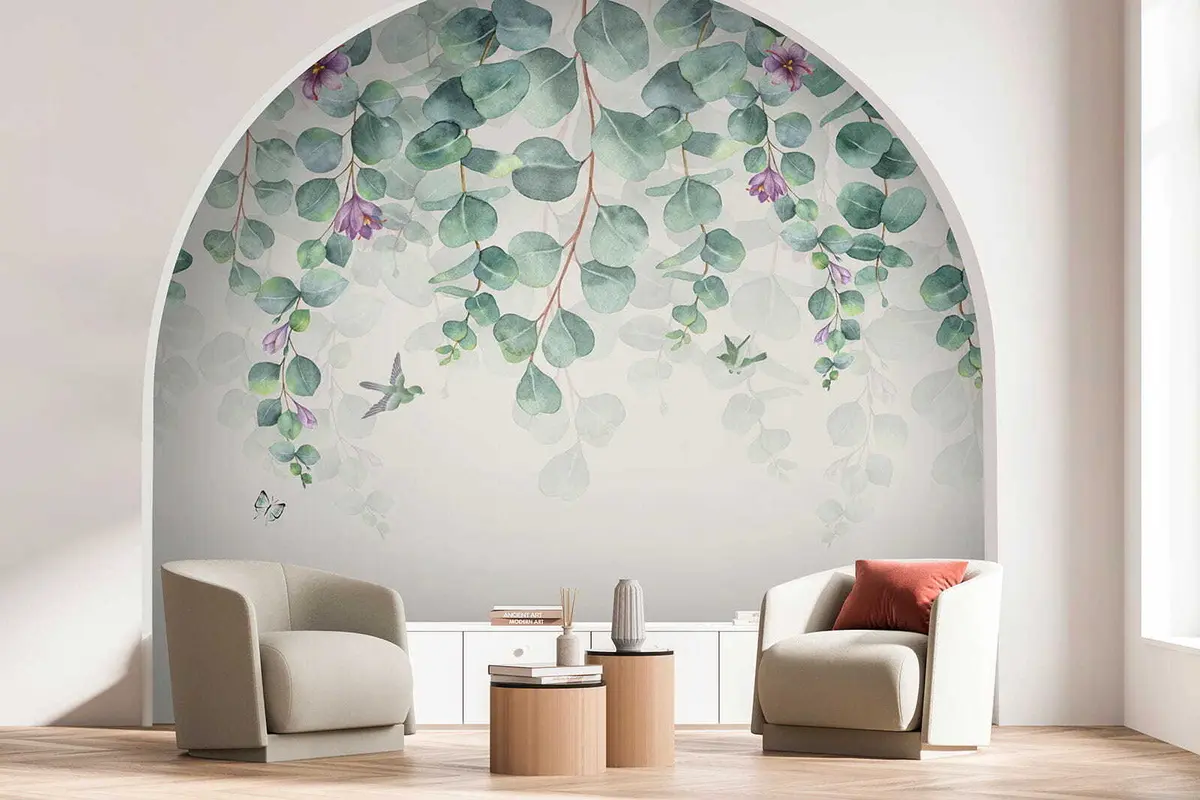 murales de pared Ramas colgantes con flores u36206
