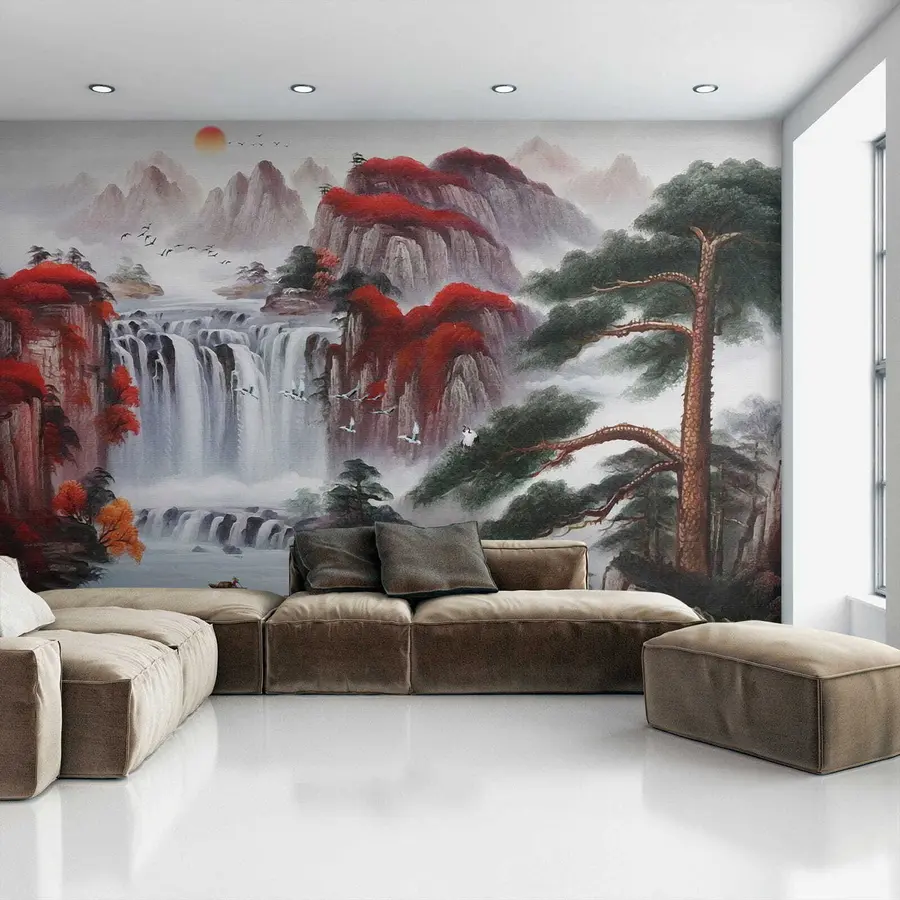 murales de pared Cascada de estilo japonés u36222