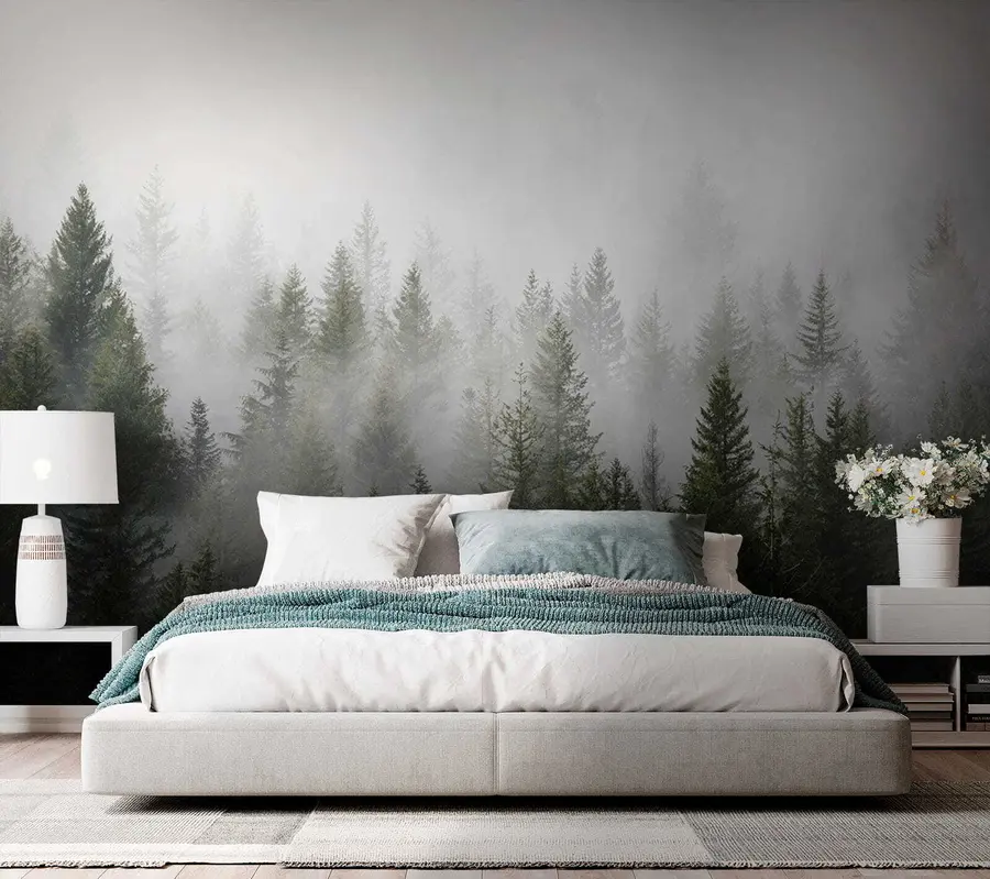 murales de pared Bosque en la niebla u37073