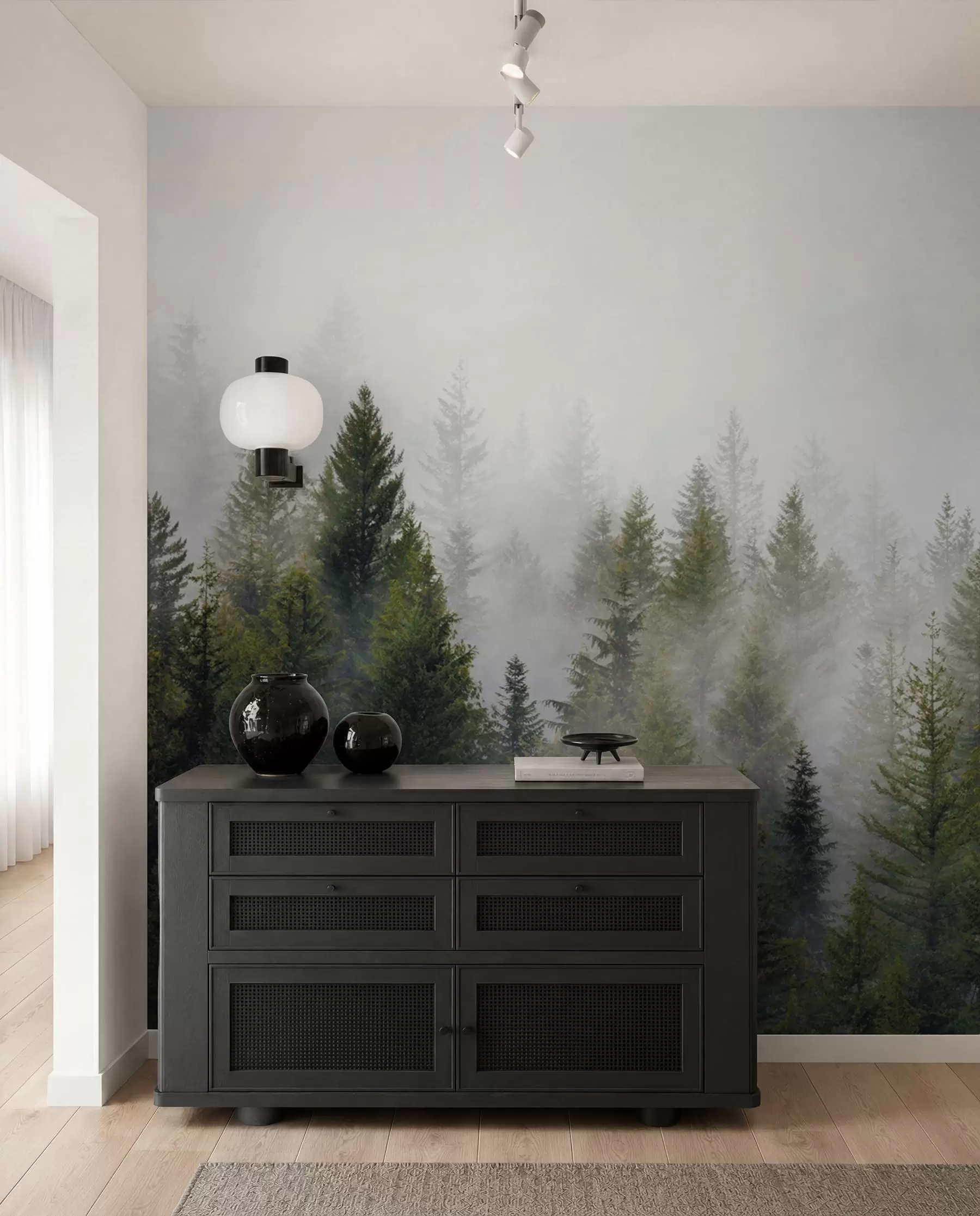 murales de pared Bosque en la niebla u37073