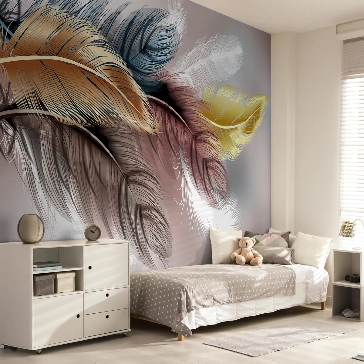murales de pared Plumas de colores u41008