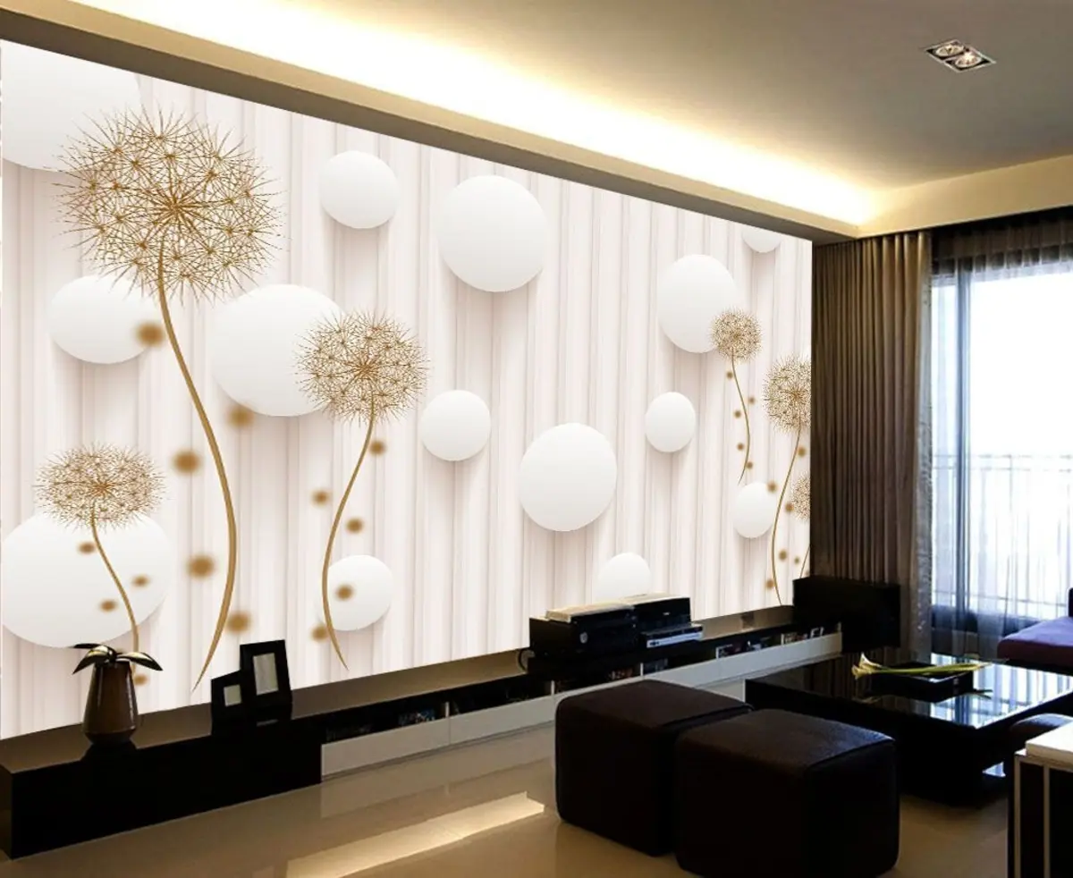 murales de pared Bolas y dientes de león u52503