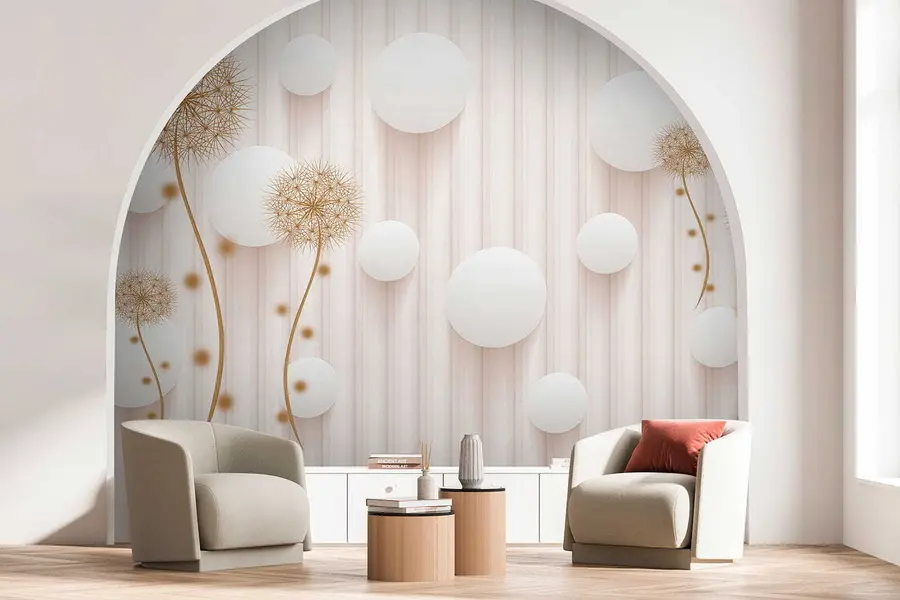 murales de pared Bolas y dientes de león u52503