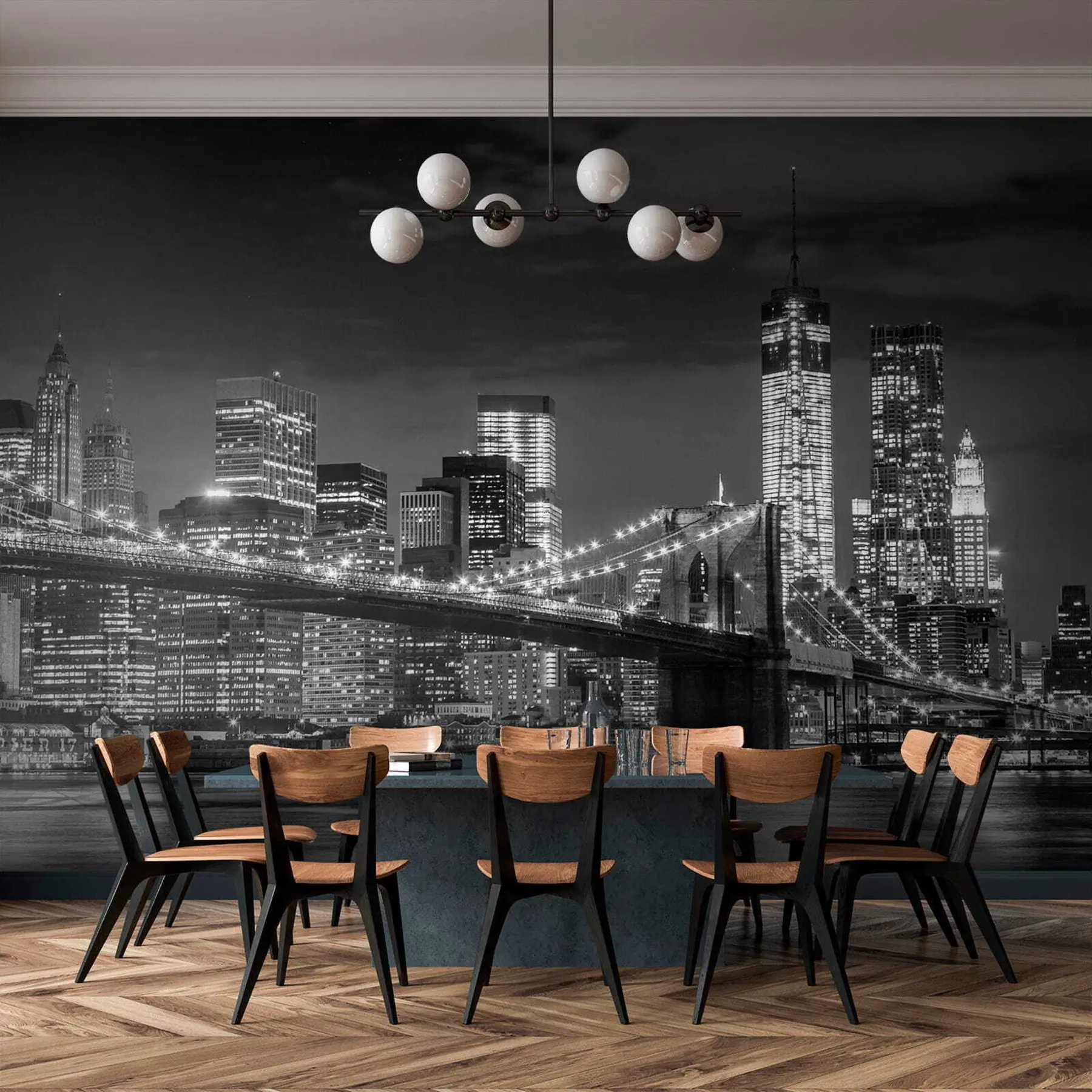 murales de pared Ciudad de noche u56428