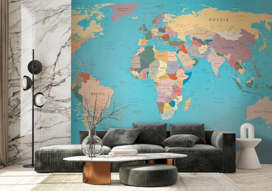 murales de pared Mapa del mundo u57440