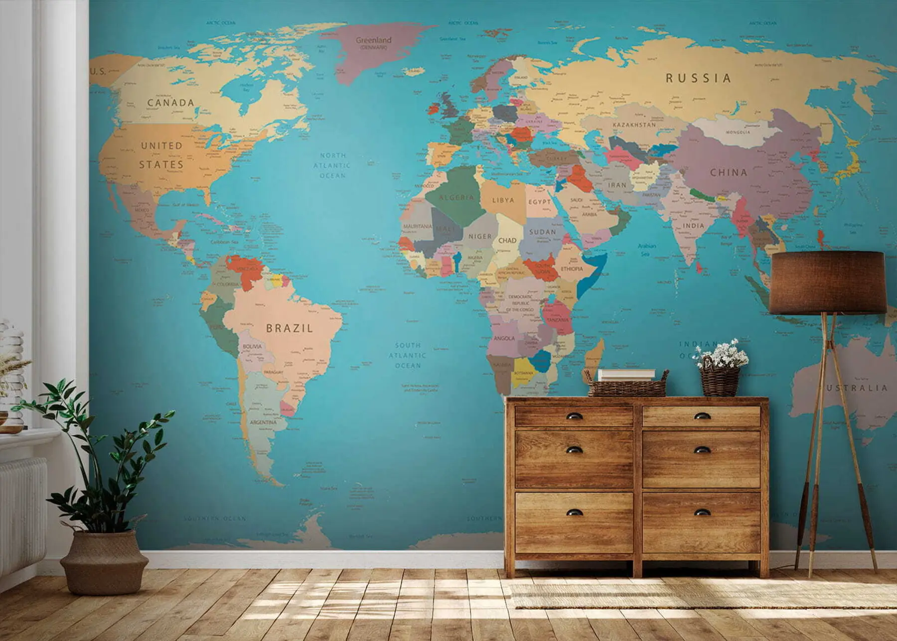 murales de pared Mapa del mundo u57440
