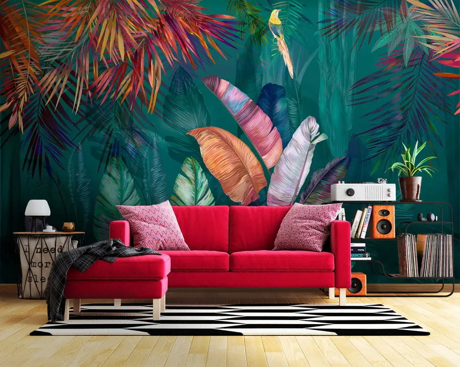 murales de pared Dosel tropical pintado u60120