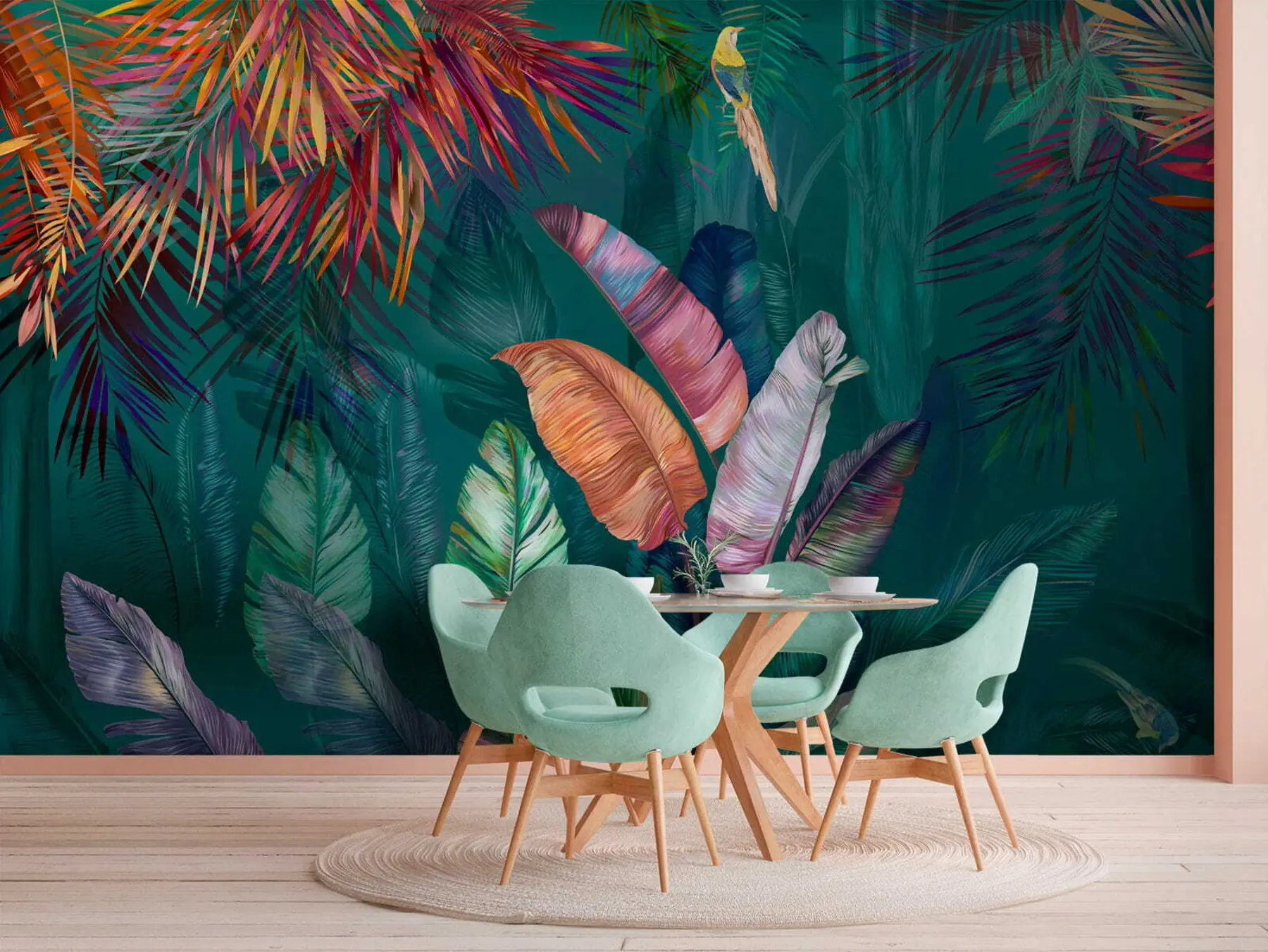 murales de pared Dosel tropical pintado u60120