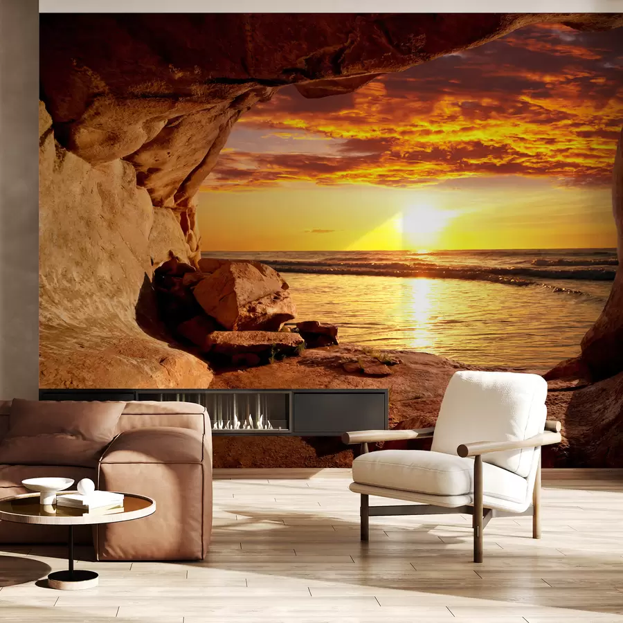 murales de pared Puesta de sol en las rocas u60242