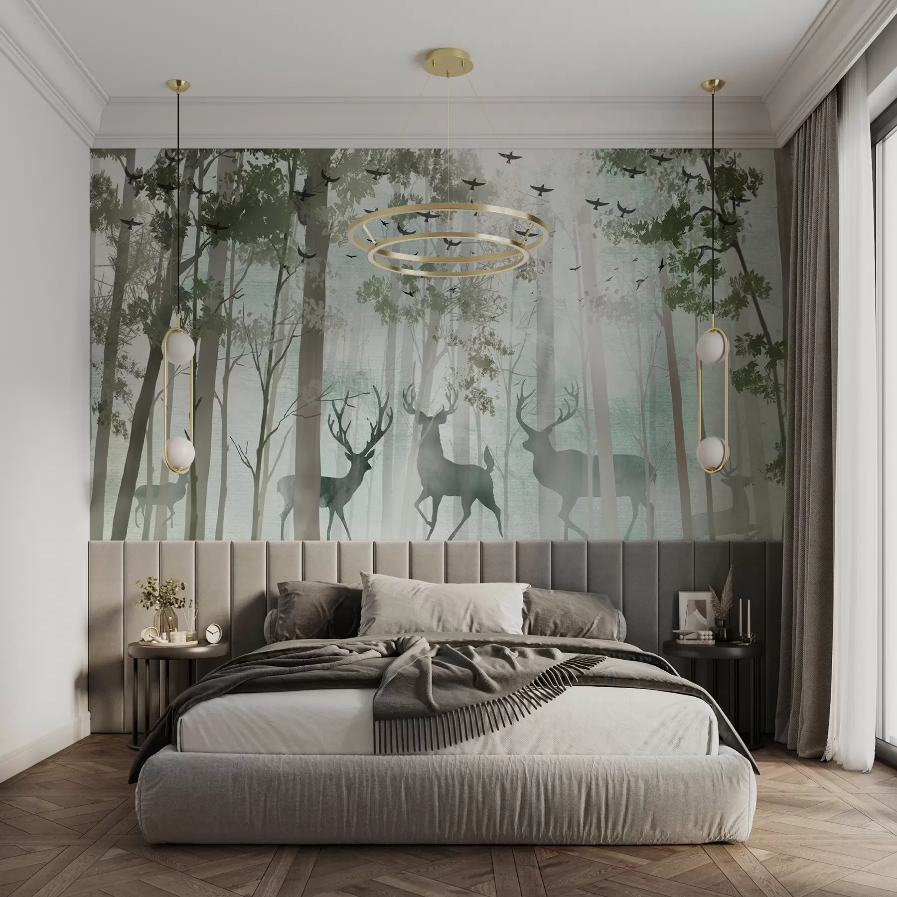 murales de pared Ciervo en el bosque u66152