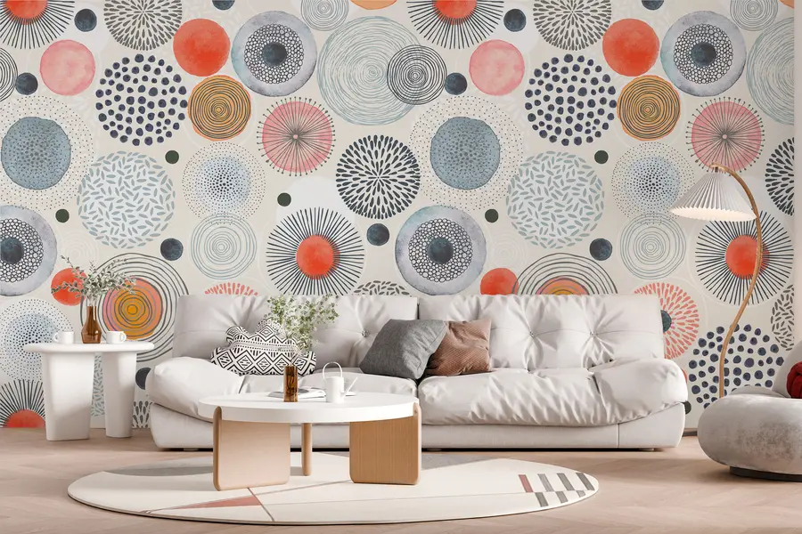 murales de pared Círculos abstractos w00043