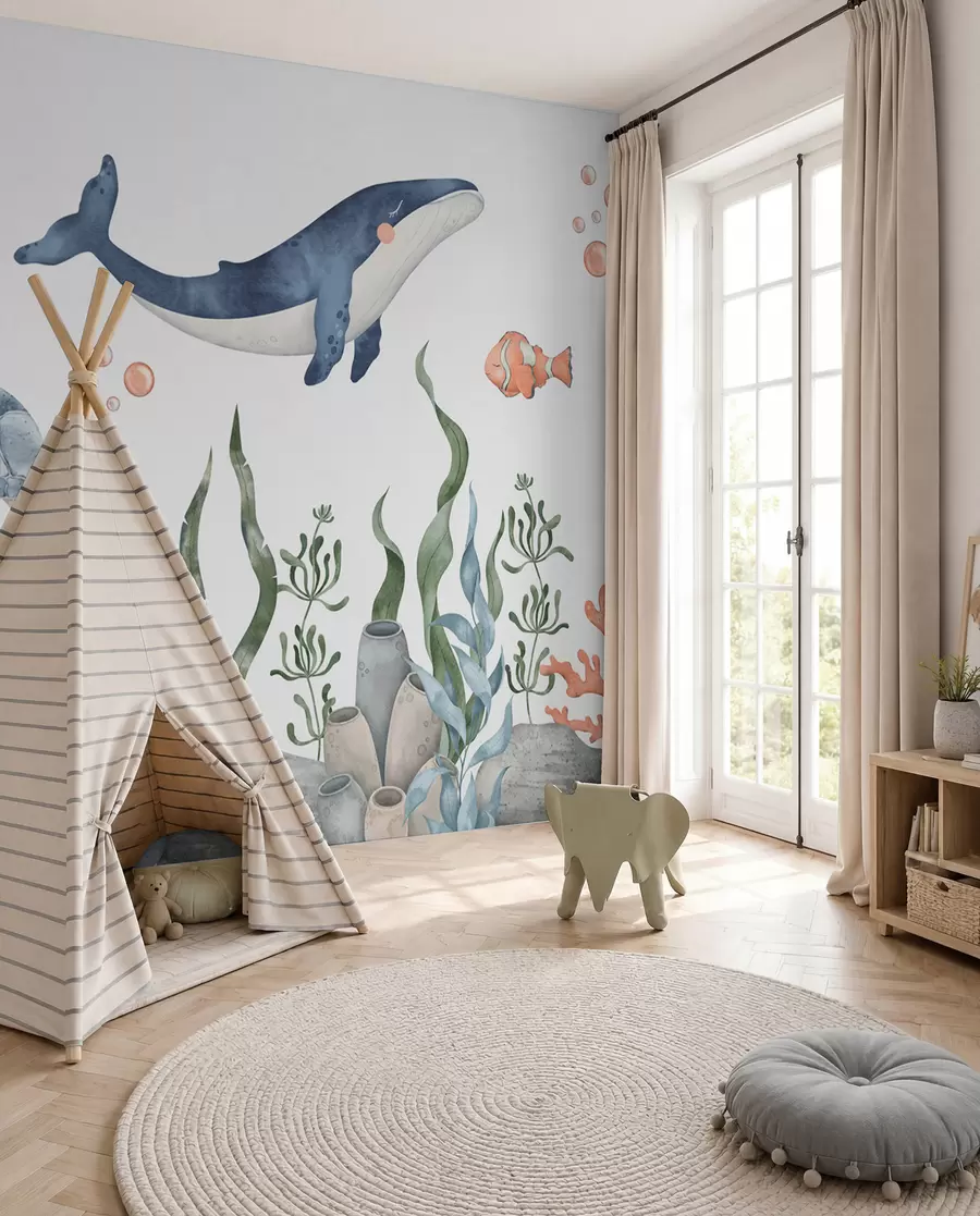 murales de pared Pequeños amigos del océano w00383