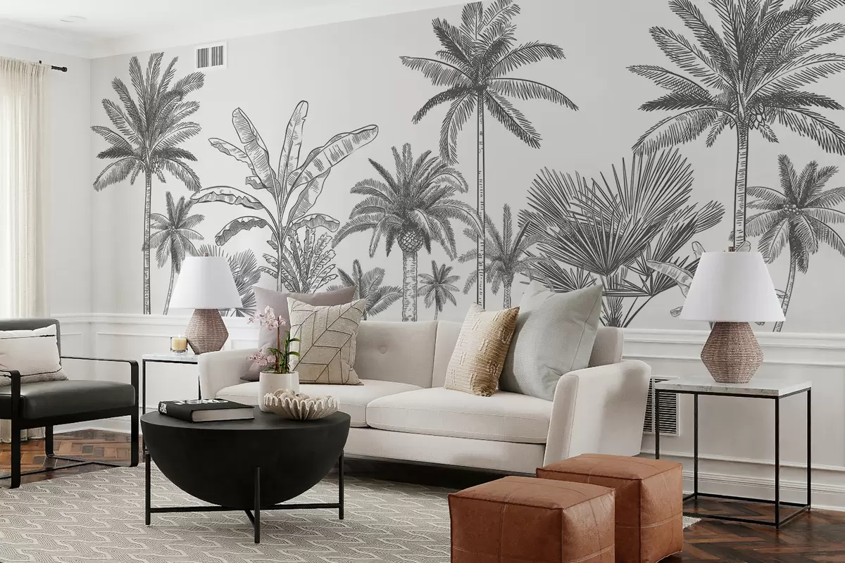 murales de pared Palmeras pintadas w00773