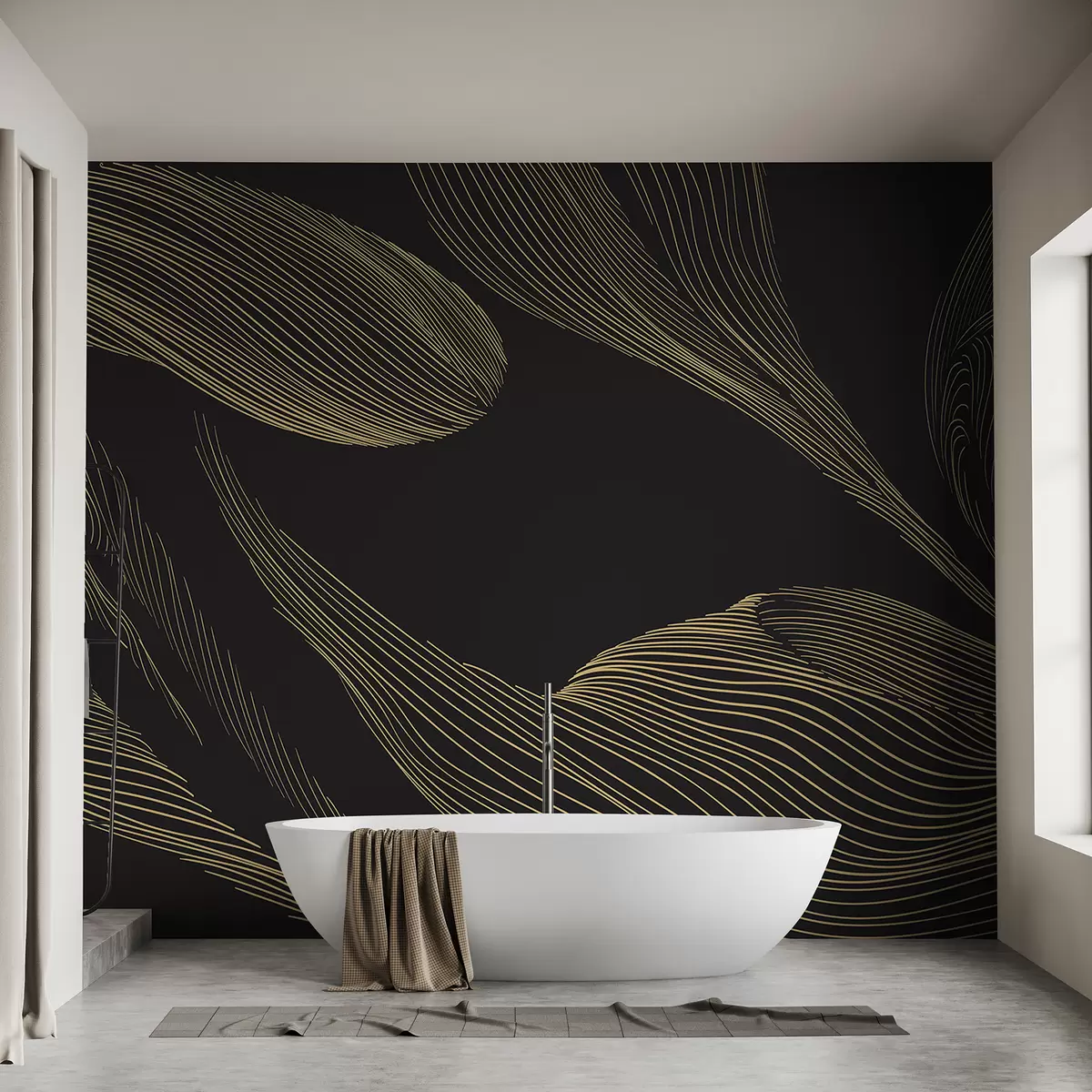 murales de pared Abstracción sobre un fondo marrón w01216v4