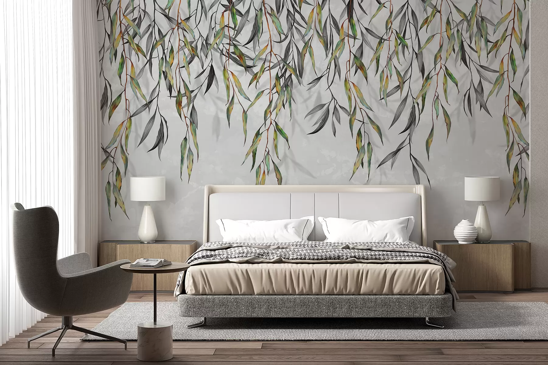 murales de pared Hojas colgantes w00845