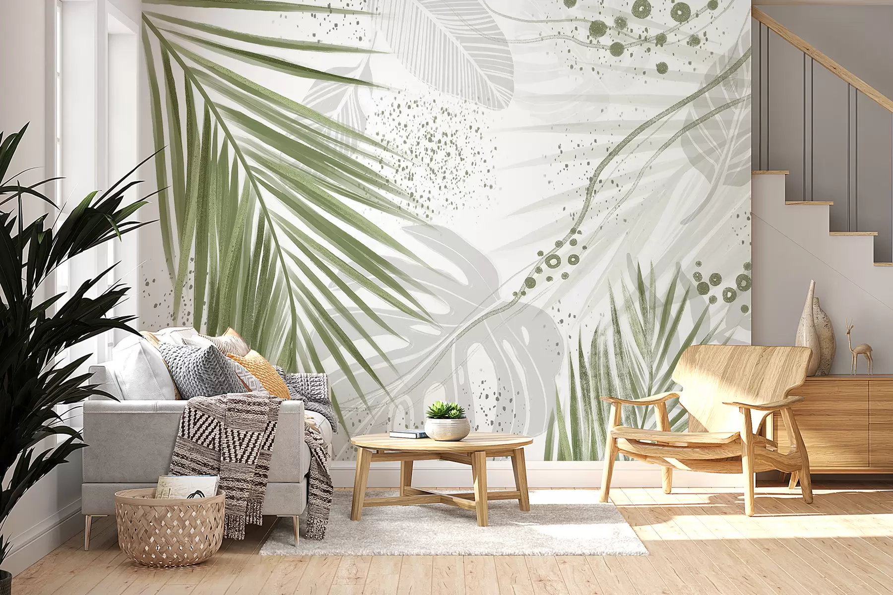murales de pared Palmeras y ligereza w07918