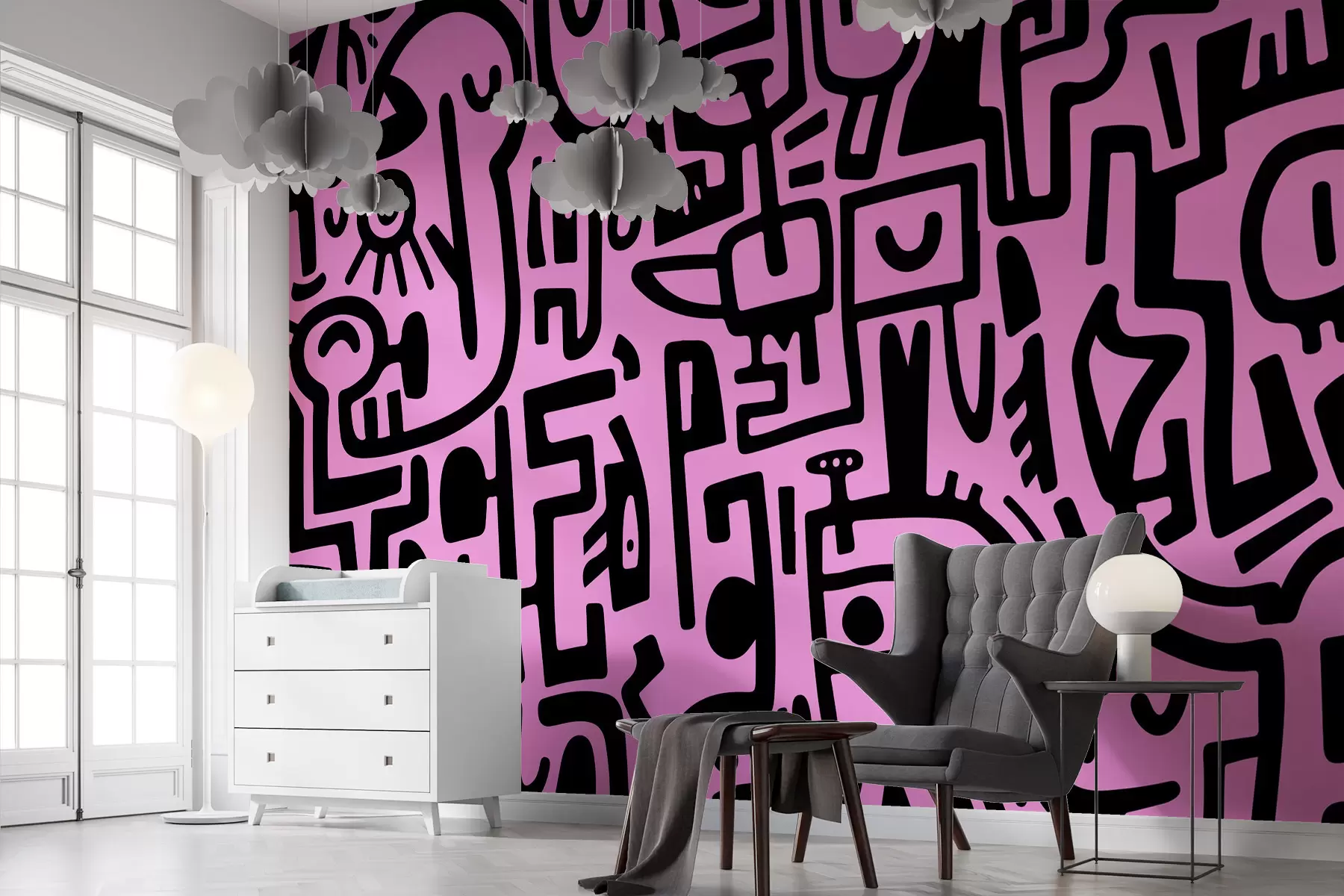 murales de pared Graffiti w08006v1