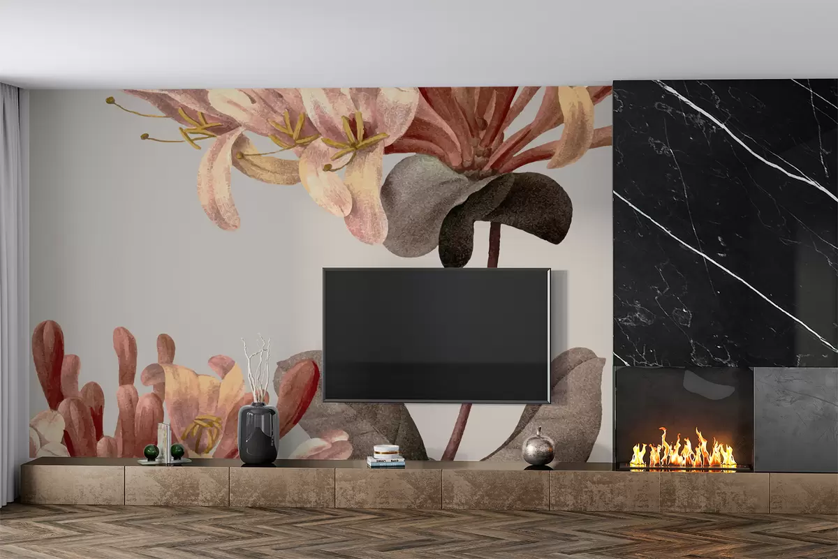 murales de pared flores silvestres w08015