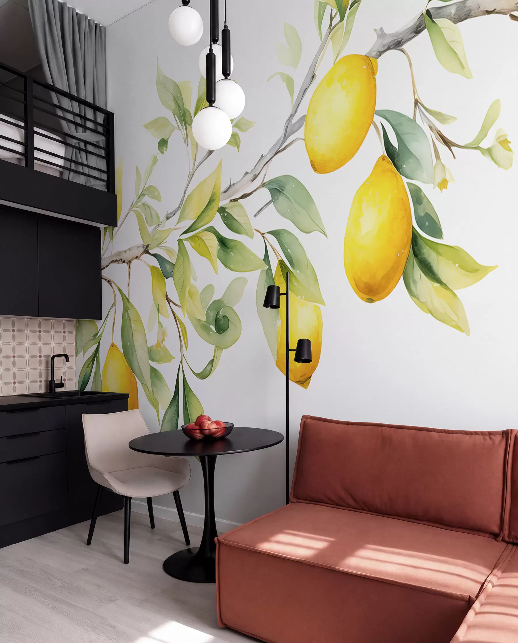 murales de pared Limones en la rama w08096