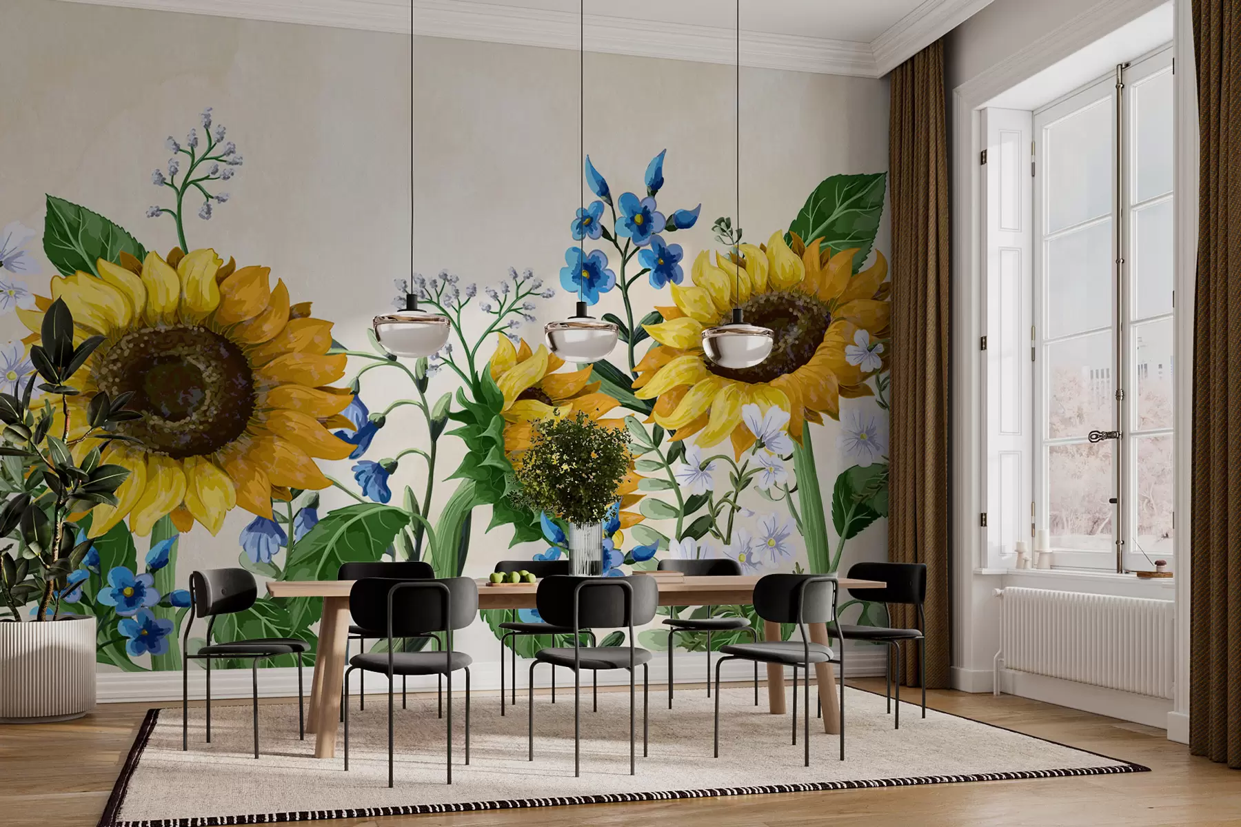 murales de pared Girasoles w01341