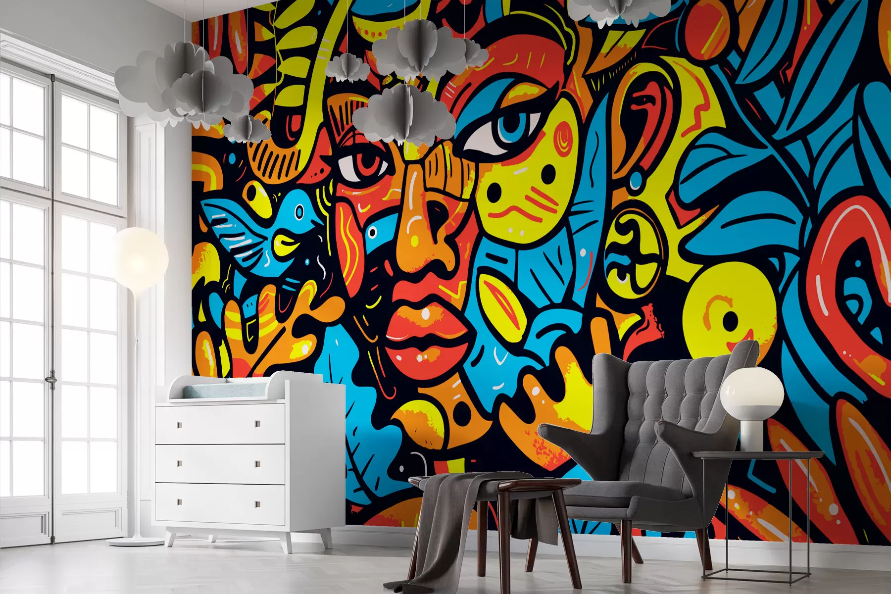 murales de pared Abstracción w01345