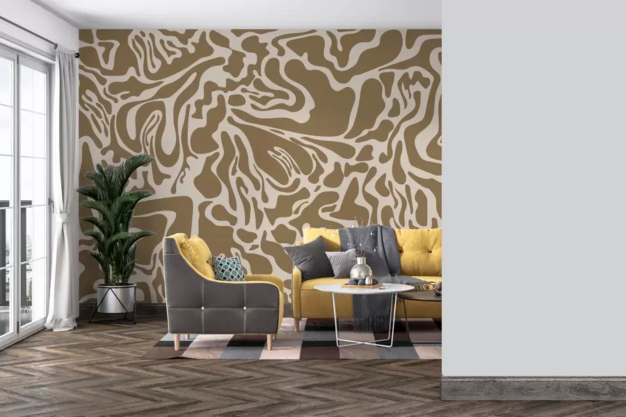 murales de pared Fondo abstracto marrón w08177v1