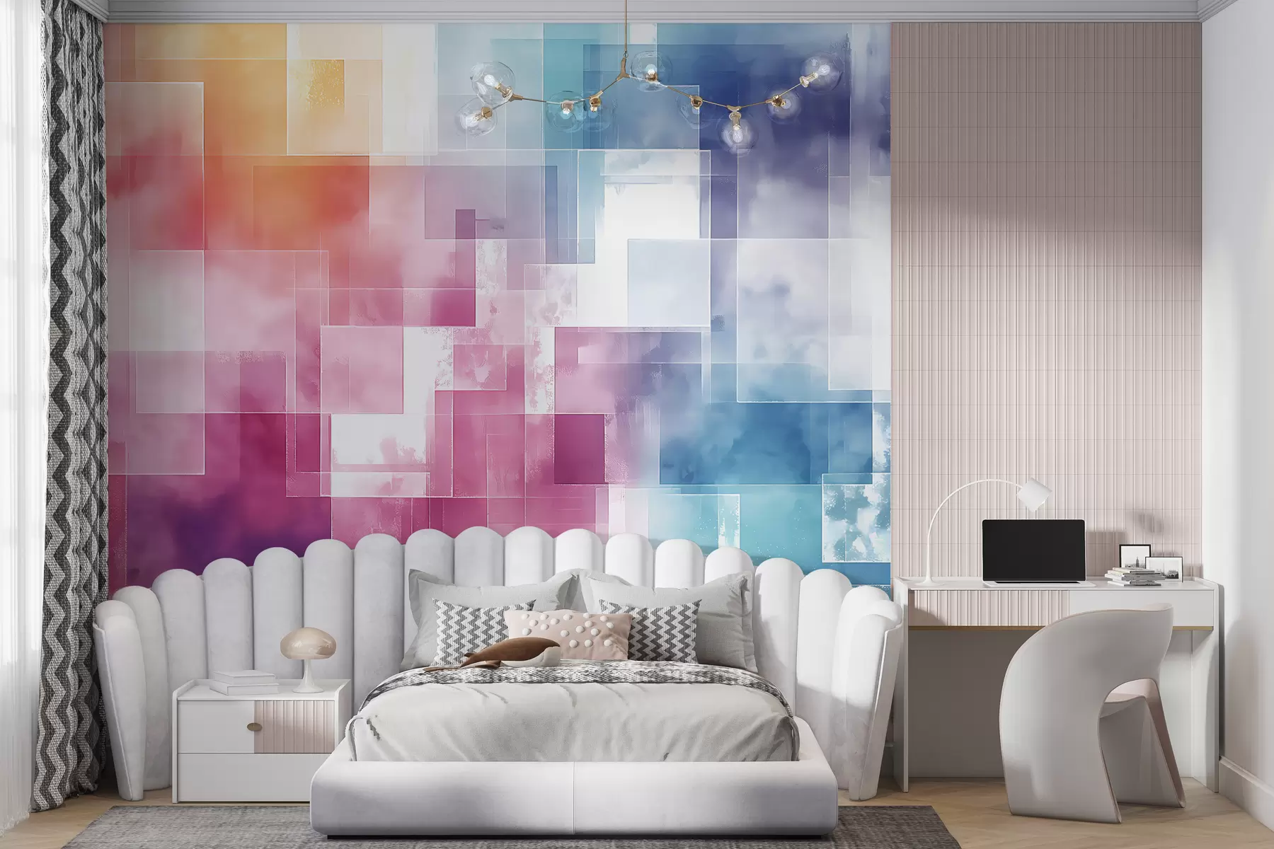 murales de pared Se dibujan manchas abstractas w01016