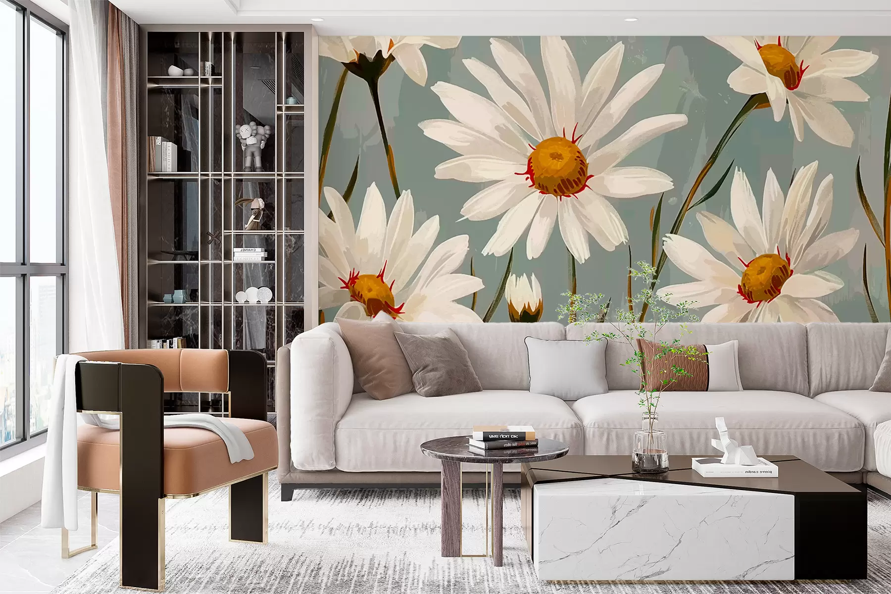 murales de pared Margaritas w00996