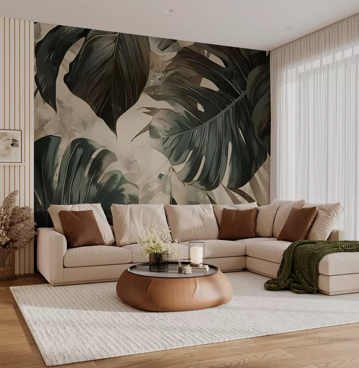 murales de pared Hojas grandes w00999