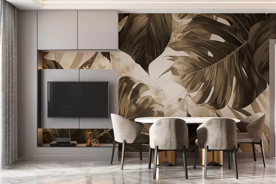 murales de pared Hojas grandes w00999v2