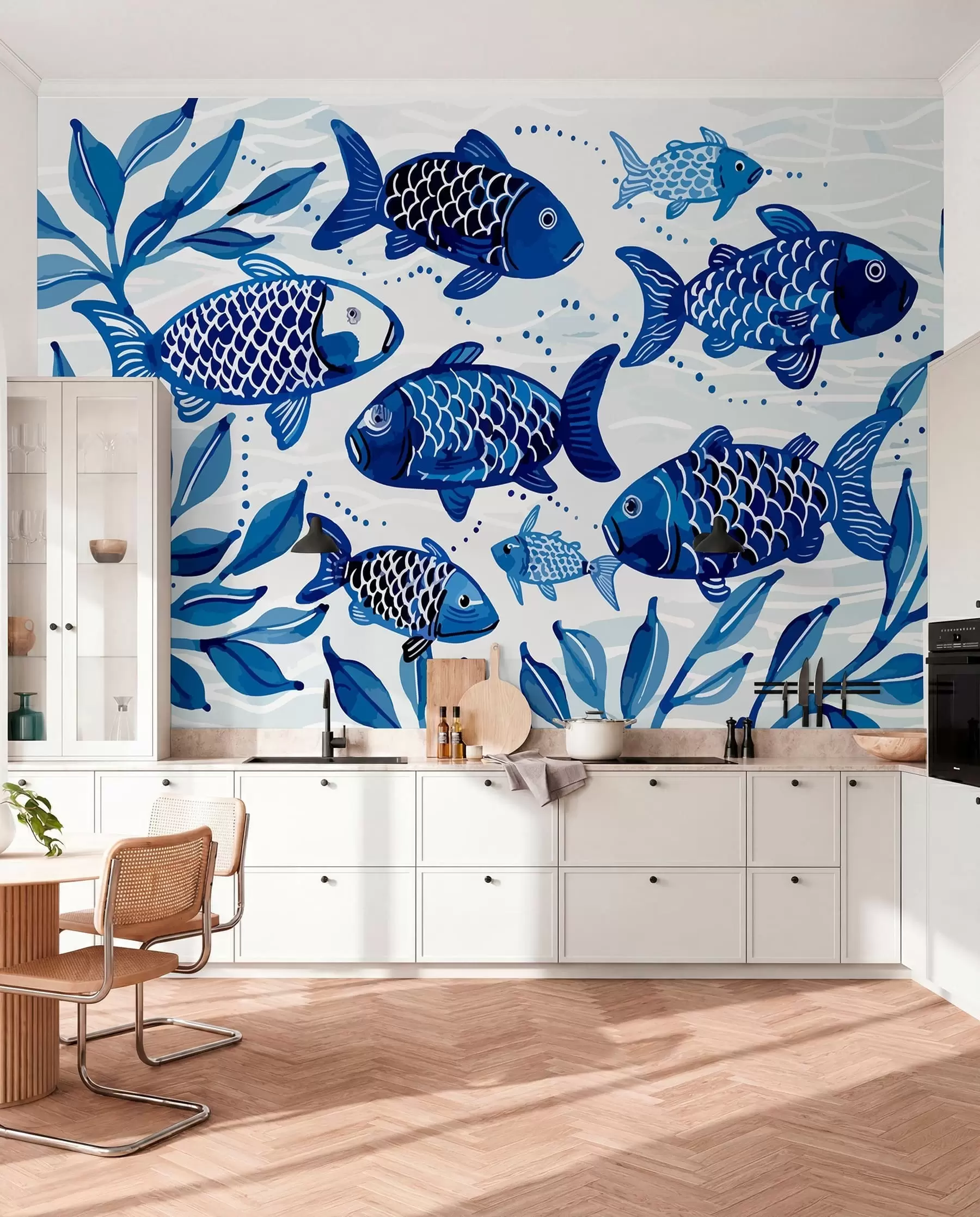 murales de pared Pescado azul w01062