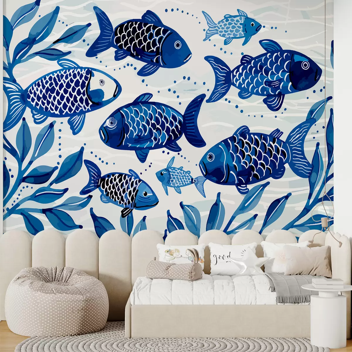 murales de pared Pescado azul w01062